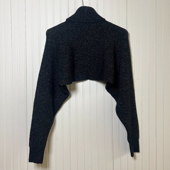 And Now This Metallic Knit Cropped Shrug Sweater | NWT Size Small - Picture 10 of 15